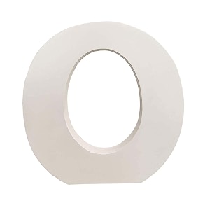 6 inchwhite wooden o letter- english upper case alphabets cutouts for art and craft work o_white_6 in x 25mm
