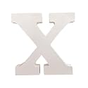Wooden X Letter- English Upper Case Alphabets Cutouts for Art and Craft Work (X_White_15x2.5 Cm)