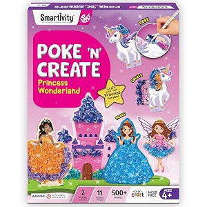 smartivity poke art princess wonderland craft kit for kids 4-10
