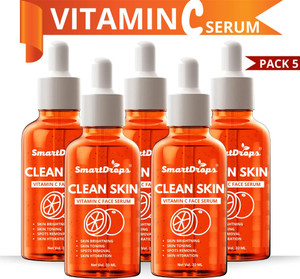 smartdrops professional vitamin c face serum - skin brightening anti-aging face serum