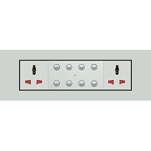smarteefi 8 port modular wifi smart switch board 6 smart switch 2 smart plug guaranteed schedules compatible with alexa amp google home white size 8m-horizontal 262mmx90mmx40mm