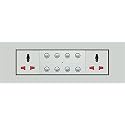 Smarteefi 8 Port Modular WiFi Smart Switch Board, 6 Smart Switch, 2 Smart Plug, Guaranteed Schedules, Compatible with Alexa &amp; Google Home, White (Size: 8M-Horizontal (262mmx90mmx40mm))
