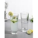 Smartserve Oxford Tall Vodka/Mocktail/Cocktail Glass Set, 290ml, Set of 6, Transparent