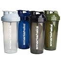 Smartshake Lite 4 Pack 800 ml/27 oz Protein Shaker Bottle | Silent Mixing | Leak-Proof Shaker Bottle | Shaker Cups For Protein Shakes | Gym Shaker Bottle | BPA-Free, Dishwasher Safe | Multicolor