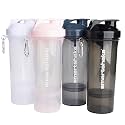 Smartshake Slim 4 Pack 400 ml/13.5 oz Protein Shaker Bottle | Silent Mixing | Leak-Proof Shaker Bottle | Shaker Cups For Protein Shakes | Gym Shaker Bottle | BPA-Free, Dishwasher Safe | Multicolor