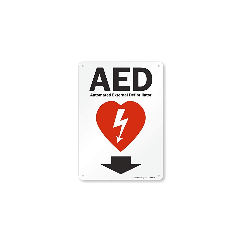 SmartSign 'AED - Automated External Defibrillator'' Label | 3.5'' x 5 ...