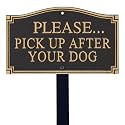 SmartSign Please Pick Up After Your Dog -Yard Sign | 5.75" x 9.5" Aluminum Garden Statement Plaque with 18" Black Premium/Designer Lawn Sign with Stake