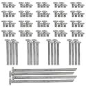 SmartSign Rebar Spikes - Pack of 100, Length 14", Diameter 1/2", Heavy Duty Metal Rebar Stakes for 6ft Parking Curbs/Wheel Stop/Speed Bump, Silver
