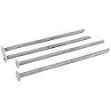 SmartSign Rebar Spikes - Pack of 4, Length 14", Diameter 1/2", Heavy Duty Metal Rebar Stakes for 6ft Parking Curbs/Wheel Stop/Speed Bump, Silver