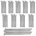 SmartSign Rebar Spikes - Pack of 40, Length 14", Diameter 1/2", Heavy Duty Metal Rebar Stakes for 6ft Parking Curbs/Wheel Stop/Speed Bump, Silver