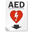 SmartSign-S-4909-EU-10 "AED - Automated External Defibrillator" Label | 7" x 10" Laminated Vinyl