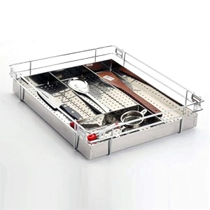 smartslide cutlery tray kitchen basketcutlery organizer basket for modular kitchenmodular kitchen 19 x 20 x 4 cutlery kitchen basket