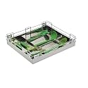 SmartSlide Cutlery Tray Basket Cutlery Tray for Kitchen Drawer Modular Kitchen Basket Silverware Organizer for Kitchen (16x20x4)