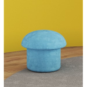 smartsters engineered wood sitting stool with storage box  cushioned seating  soft edges  textured finish mushroom  galaxy blue colour 16 x 17 x 17 inches