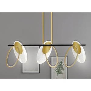 smartway 92 watt theresa smart linear led chandelier for living room dining room bedroom  smart voice assist app control and 3 color mode warm cold amp natural white