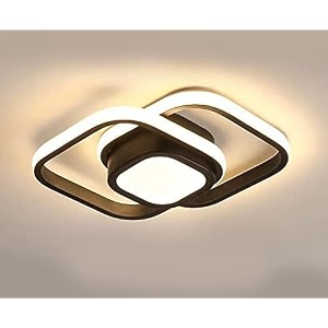 smartway lucent 32w modern led ceiling light  3 color mode warm cool amp natural white  metal decorative lamp for office home bedroom living room amp dining  1 year warranty square
