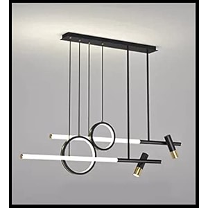 smartway - linear led  modern chandelier for living room  hall dining room bedroom  google  alexa voice assist app control and 3 color mode warm cold amp natural white epicentre black