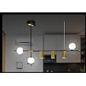 Smartway® 28 Watt Spirit Smart Linear LED Chandelier for Living Room, Dining Room, Bedroom | Smart Voice Assist App Control and 3 Color Mode (Warm, Cold &amp; Natural White)