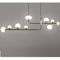 Smartway® - Smart Linear LED Chandelier for Living Room| Dining Room| Bedroom | Smart Google | Alexa Voice Assist App Control and 3 Color Mode (Warm| Cold &amp; Natural White) (Orion)