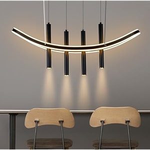smartway 25 watt felice modern led linear chandelier for kitchen dining table restaurant cafe bar hotels office amp home dcor smart voice assist app control amp 3 color mode warm cold amp natural