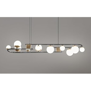 smartway smart linear led chandelier for living room dining room bedroom  smart voice assist app control and 3 color mode warm cold amp natural white janus