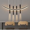 Smartway® 25 Watt Felice Modern LED Linear Chandelier for Kitchen Dining Table, Restaurant Cafe Bar, Hotels, Office &amp; Home Décor Smart Voice Assist App Control &amp; 3 Color Mode (Warm, Cold &amp; Natural)