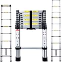 Smarty 11 Feet Portable Lightweight Adjustable Compact Stable 3.2 Meter Telescopic Aluminium Ladder for Home and Outdoor