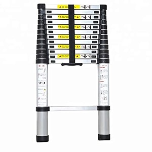 smarty 13 feet portable lightweight compact ultra stable locking mechanism 38 meter telescopic aluminium ladder for home and outdoor