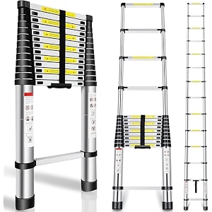 smarty 165 feet portable lightweight adjustable compact stable 5 meter telescopic aluminium ladder for home and outdoor