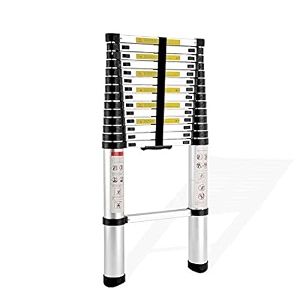 smarty 11 feet portable lightweight adjustable compact stable 32 meter telescopic aluminium ladder for home and outdoor