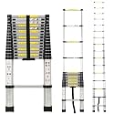 Smarty 11 Feet Portable Lightweight Adjustable Compact Stable 3.2 Meter Telescopic Aluminium Ladder for Home and Outdoor