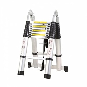 smarty 11 feet portable lightweight adjustable compact stable 32 meter telescopic aluminium ladder for home and outdoor
