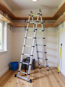 smarty 5 meter 2525 double mag hinge a shape 165 feet telescopic aluminium ladder