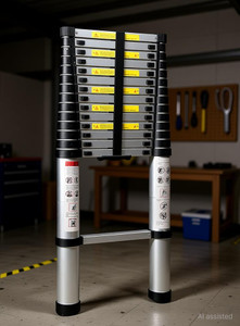 smarty by smarty 19 feet portable lightweight compact ultra stable 58 meter telescopic aluminium ladder