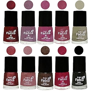 nail paint  glossy amp shine nail polish combo 6 ml each - set of 10 multicolor05777