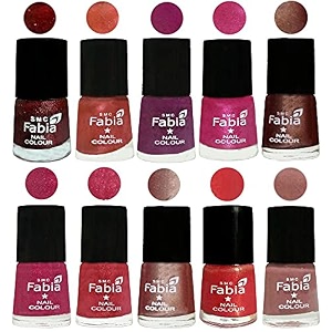 nail paint  glossy amp shine nail polish combo 6 ml each - set of 10 multicolor04948