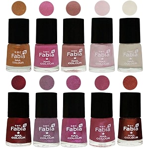 nail paint  glossy amp shine nail polish combo 6 ml each - set of 10 multicolor05650