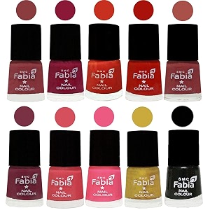 nail paint  glossy amp shine nail polish combo 6 ml each - set of 10 multicolor05563