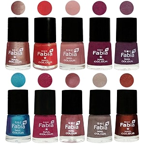 nail paint  glossy amp shine nail polish combo 6 ml each - set of 10 multicolor05247