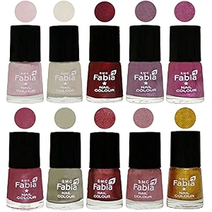 nail paint  glossy amp shine nail polish combo 6 ml each - set of 10 multicolor05731