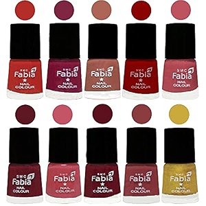 nail paint  glossy amp shine nail polish combo 6 ml each - set of 10 multicolor05490
