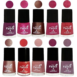 nail paint  glossy amp shine nail polish combo 6 ml each - set of 10 multicolor05039