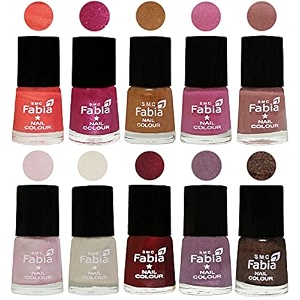 nail paint  glossy amp shine nail polish combo 6 ml each - set of 10 multicolor05597
