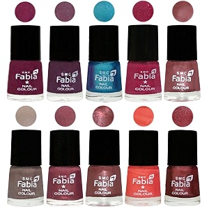 nail paint  glossy amp shine nail polish combo 6 ml each - set of 10 multicolor05351