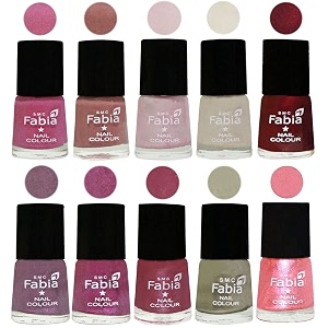nail paint  glossy amp shine nail polish combo 6 ml each - set of 10 multicolor05689