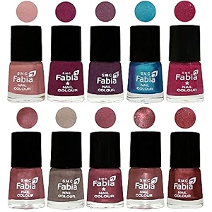 nail paint  glossy amp shine nail polish combo 6 ml each - set of 10 multicolor05316