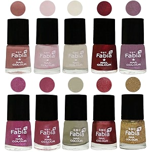 nail paint  glossy amp shine nail polish combo 6 ml each - set of 10 multicolor05713