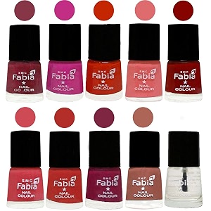 nail paint  glossy amp shine nail polish combo 6 ml each - set of 10 multicolor05400