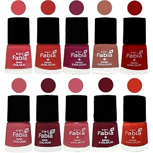 nail paint  glossy amp shine nail polish combo 6 ml each - set of 10 multicolor05471