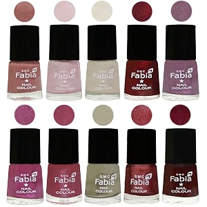 nail paint  glossy amp shine nail polish combo 6 ml each - set of 10 multicolor05701